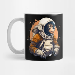 Monkey Astronaut art Mug